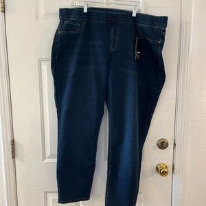 Avenue Knit Denim Plus-Size High-Rise Pull-on Jeggings Sz 24